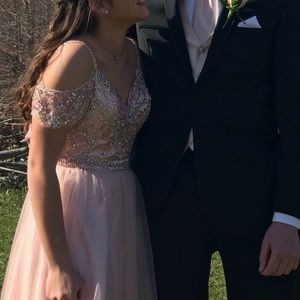 Light pink prom dress
